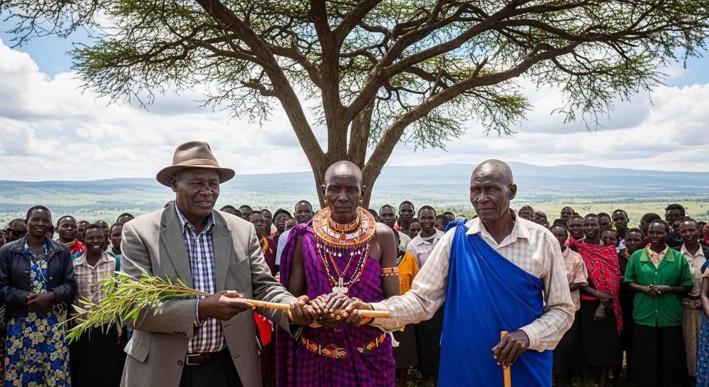Diverse Kenyan community members together