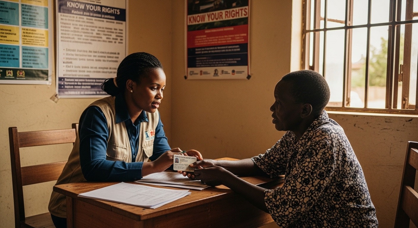 Community advocacy meeting — human rights awareness Western Kenya