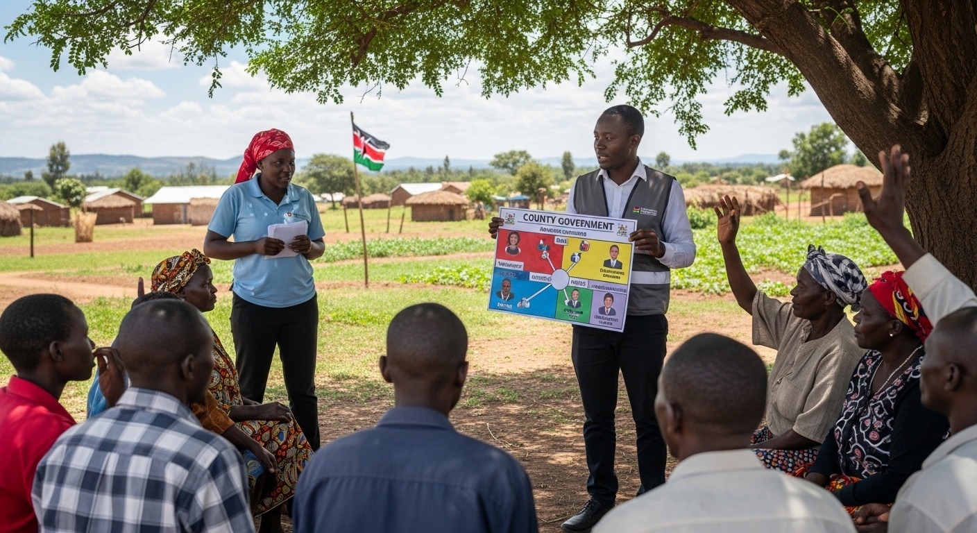 Domestic Governance — MDM community leaders and civic education meeting in Western Kenya