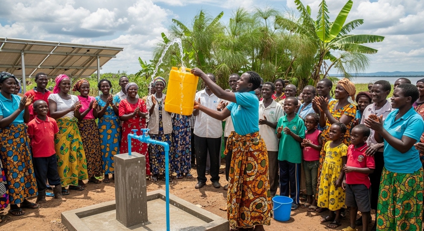 Busia clean water project MDM community celebration
